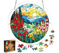 Tortoise Stained Glass Suncatcher - Handmade Window Decoration for Indoor and Outdoor Use - Light Catcher as Decoration for Garden, Window, Christmas, Party - Hanging Animals Figure