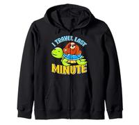 Tortoise TRAVEL LAST MINUTE Funny Tortoise Lovers Zip Hoodie