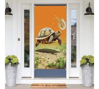 Tortoise Turtle Jumping Welcome Door Cover Spring Door Cover with Rope Spring Easter Seasonal Welcome Decoration Porch Sign Banner for Holiday Party Photo Background Backdrop Front Door Hanging Banner