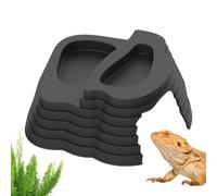 Tortoise Water Bowl | with Ramp Anti-Slip Decorative Turtle Bowl Aquarium Ornament - Aquarium Amphibians Water Dish - for Reptiles Amphibians Frog Gecko Snake Lizard