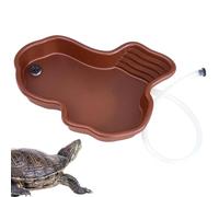 Tortoise Water Dish With Ramp, Non-Slip Turtle Bath Basin, Drainage Bowl | The Textured Non-slip Ramp Lets Even Clumsy Tortoises Climb In And Out Without Flipping,The Shallow5cmdepth Prevents Drowning