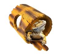 Tortoises Cave | Simulation Tree Texture Tortoise House for Lizards - Basking Area Climbing Aquarium Decor Fish Tank Accessories for Bearded Dragon Dry Wet Spiders Snake