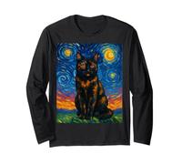 Tortoiseshell Cat Starry Night Van Gogh Inspired Tabby Cat Long Sleeve T-Shirt
