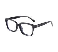 Tortoiseshell Reading Glasses, Blue Light Blocking Square Anti Glare Reading Glasses for Women (Black, +0)