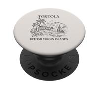 Tortola British Virgin Islands Minimalist Travel Souvenir PopSockets Adhesive PopGrip