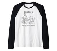 Tortola British Virgin Islands Minimalist Travel Souvenir Raglan Baseball Tee