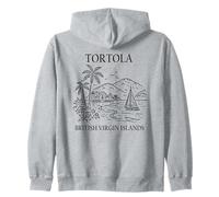 Tortola British Virgin Islands Minimalist Travel Souvenir Zip Hoodie
