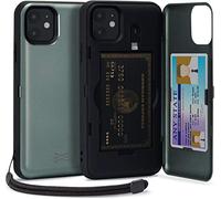 TORU CX PRO for iPhone 11 Case Wallet | Protective Shockproof Heavy Duty Cover with Hidden Card Holder & Card Slot |Wrist Strap, Lightning Adapter Mirror Included - Green