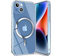 TORU MX Slim Clear Case for iPhone 14 Compatible with MagSafe | Magnetic Metal Circle for Wireless Charging | Slim Shockproof Heavy Duty Protection Cover | Non Yellowing Transparent Material