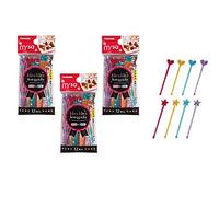 Torune Food Picks Bento Lunch Accessories Colorful Brilliantly Long Picks Heart Star 12pcs x 3 pcks (36pcs)