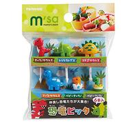 Torune Food Picks Bento Lunch Accessories Dinosaur Mini Short Picks 6 pcs