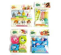 Torune Food Picks Bento Lunch - Sea Animal/Dog and Cat/Mini Container/Soy Sauce Case - 4 Kinds Set (Multi 4 Pieces)