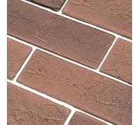 TORURAL 100 Vintage Brown/Red Faux Brick Wall Tiles, 3D Thin Brick Veneers for Bedroom, Bathroom, Kitchen, Fireplace and Fence Wall Panels (14.2 sq ft)