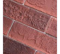 TORURAL 2 Vintage Red Faux Brick Wall Tiles, 3D Thin Brick Veneers for Bedroom, Bathroom, Kitchen, Fireplace and Fence Wall Panels