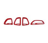 Torvex Air Vent Trim, 4PCS Center Console Vent Outlet Cover Interior Dashboard Bezel Compatible with 2015-2021 (Red)