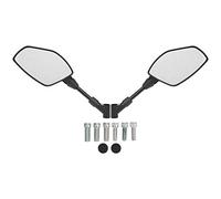 Torvex Bar End Mirrors, Pair Universal Motorcycle Rearview Side View Mirrors Glass Flexible Handlebar Mount Replacement Set
