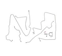 Torvex Brake Line Kit, Compatible with Wrangler YJ 1987 to 1995, Stainless Steel Tubing Set, Preformed Brake Hose Kit, Complete Power Brake Line Assembly