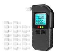 TORVEX Breathalyser for UK Drink Driving Limits, High Precision Digital Breathalyzer with LCD Display, Alcohol Testing Kits 20 Mouthpieces, Portable Breathalyser for Home Party & Safe Driving