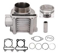 Torvex Cylinder Head Kit, Engine Top End Rebuild Assembly with Piston Gasket Spring Compatible with GY6 150cc Scooter Aluminum Alloy
