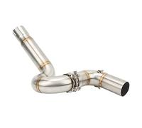 Torvex Exhaust Mid Pipe, Stainless Steel Link Tube Elbow Connector Compatible with TRK502 2017-2020 Motorcycle Exhaust System