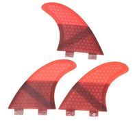Torvex Fins, 3PCS G3 G5 Surfboard Fins Thruster Fin Set Glass Fiber Paddle Board Fin Kit for Surfing Stand Up Paddle (Red)