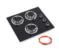 Torvex LPG Gas Hob, 3-Burner Cooktop and Caravan Stove with 1.8kW Output, Tempered Glass Surface and Electronic Pulse Ignition for Boat, Caravan and RV Kitchen Cooking Area