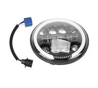 Torvex Motorcycle Headlight, Round Front Lamp, LED Headlight Compatible with 12V Motorcycles, 7in 8LED 6500K-7000K 4400LM IP67