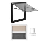Torvex RV Window, 32 X 32 Inch Push Out Window Double Layer Compatible with Trailer Screen Sunshade UV Proof Right Angle
