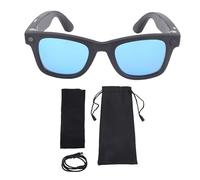 Torvex Smart Glasses, AI Camera Glasses Bluetooth Translation Eyewear with 8MP HD Mic Speaker for Travel Business Meetings (Blue)