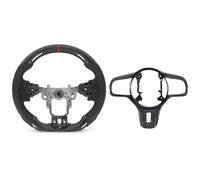 Torvex Steering Wheel, Carbon Fiber Wheel Rim Racing Wheel with Button Trims Compatible with Lancer Evolution X 2008-2016