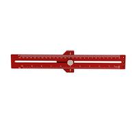 Torvex T Scribing Ruler, Aluminum Alloy Marking Gauge Layout Tool with Precision Scale for Woodworking Line Marking, Red