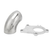 Torvex Turbo Downpipe Flange, 2.5-Inch 90-Degree Elbow and 5-Bolt Outlet Adapter Compatible with T3 T4 Turbocharger Exhaust