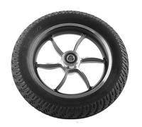 Torvex Wheel, 10in Solid Rubber Front Caster Wheel Replacement for Electric Wheelchair with 12mm 6001 Bearing Assembly