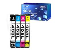 Torvon 408XL Ink Cartridges Replacement for Epson 408 408L 408XL Ink Comoatible with Epson WorkForce Pro WF-C4310 WF-C4810 WF-C4310DW WF-C4810DTWF WFC4310 WFC4810(4 Pack)