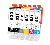 Torvon PGI-530 CLI-531 Ink Cartridges Replacement for Canon PGI-530 CLI-531 530XXL 531XXL Compatible with Canon Pixma TS8750 TS8751 Printer(6 Pack)