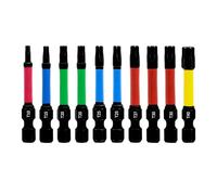 Torx Bit Set, 10Pcs Allen Key Drill Bit Set, Impact Driver Bits T25 torx bits S2 Steel 5cm Length Professional Screwdriver Tips T10 T15 T20*2 T25*2 T27 T30*2 T40-1/4 Hex Shank