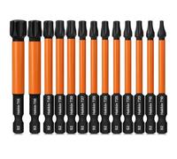 Torx Bit Set Hakkin 13Pcs Impact Torx Bit Set S2 Steel 75mm Heavy Duty Tamper Proof Torx Screwdriver Sets for Impact Driver T10 T15 T20 T25 T27 T30 T40 T50 T55