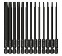 Torx Bit Set, LATTOOK 13PCS Impact Security Torx Bit Set, Tamper Resistant Star Bits Set, S2 Steel with Magnetic, 1/4'' Hex Shank Screwdriver Bit Set, 4'' Long, T5 - T40 Includes T20 and T25 Bit