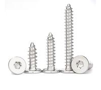 Torx Countersunk Screws M3 x 12 mm, Stainless Steel A2 V2A, Silver, Full Thread, Self-Tapping Wood Screws with Bit for Furniture Construction and Chipboard, Pack of 50