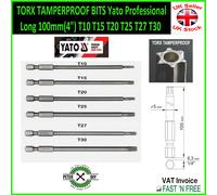 TORX TAMPERPROOF BITS Yato Professional Long 100mm(4") T10 T15 T20 T25 T27 T30