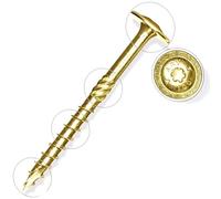 Torx Wafer Head Wood Screws 100mm (Pack of: 10) Premium Self Tapping for Timber Decking, Sleepers, Railway DIYUK