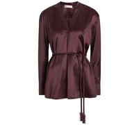 Tory Burch Belted Satin top - Dark Red - S (UK8-10 / S)