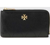 TORY BURCH Charlie Card Holder in Leather with Zip and Double T Logo - Size: OS - female