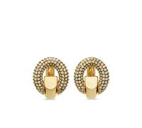 Tory Burch crystal-embellished hoop earrings - Gold One Size