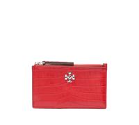 Tory Burch embossed zip-around wallet - Red One Size
