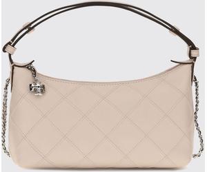 TORY BURCH Fleming Quilted Smooth Leather Mini Shoulder Bag with Logo - Size: OS - female