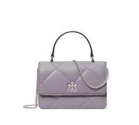 Tory Burch Kira diamond quilt mini top handle chain wallet - Purple One Size