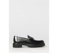 TORY BURCH LeeLee Calfskin Penny Loafers with Double T Logo and Lug Sole - Size: 7½ - female