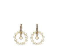 Tory Burch Moondance pearl hoop earrings - Gold One Size