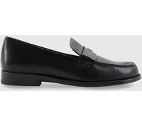 TORY BURCH Penny Loafers in Smooth Leather with Double T Logo and Round Toe - Size: 8½ - female